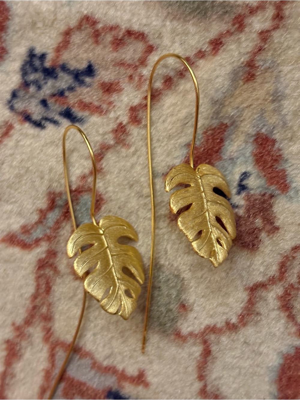 Handmade 🇨🇦 Gold Plated Leaf Drop Earrings